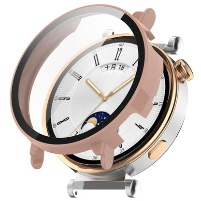 For Huawei Watch GT 4 41mm PC + Tempered Film Integrated Watch Protective Case(Pink) by bashfashion