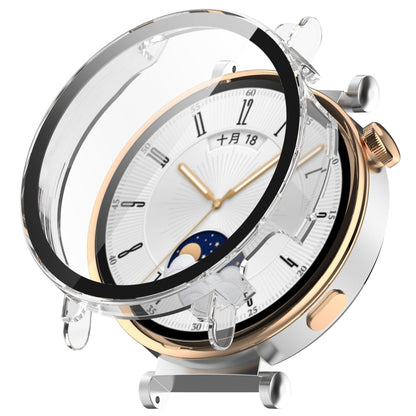 For Huawei Watch GT 4 41mm PC + Tempered Film Integrated Watch Protective Case(Transparent) by bashfashion