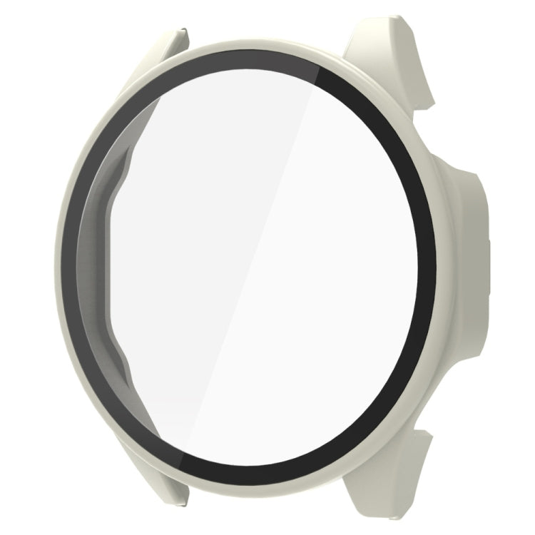 For Huawei Watch GT 4 41mm PC + Tempered Film Integrated Watch Protective Case(Ivory White) by bashfashion