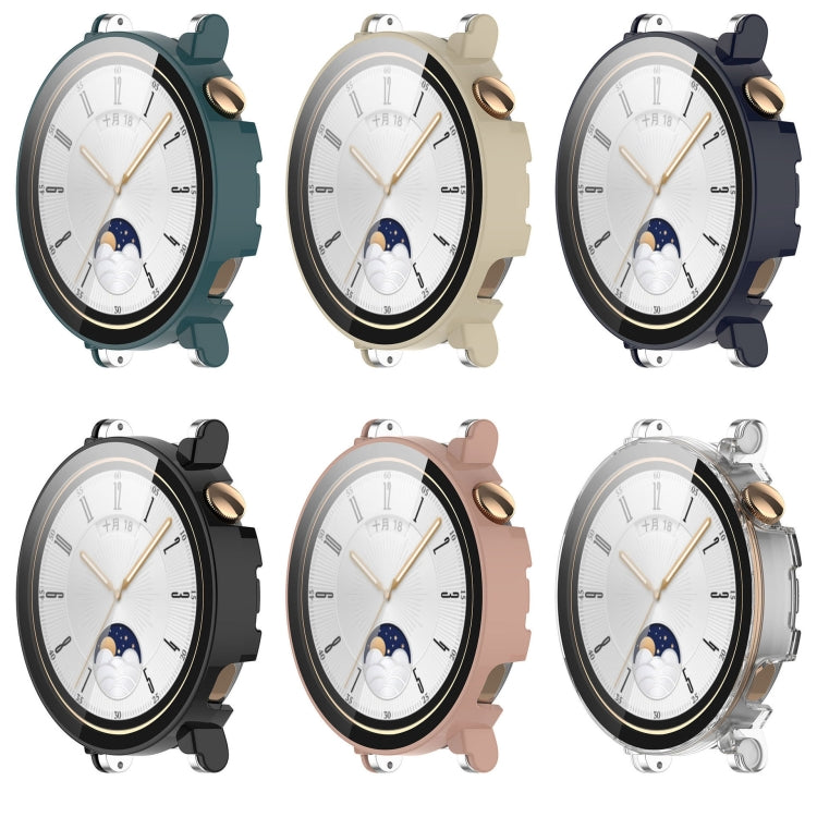 For Huawei Watch GT 4 41mm PC + Tempered Film Integrated Watch Protective Case(Pink) by bashfashion