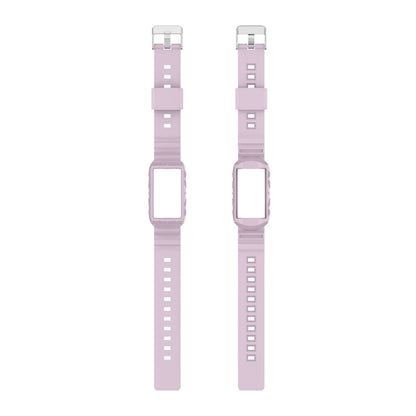 For Fitbit Charge 6 / 5 / 4 / 3 Armor Integrated TPU Watch Band(Light Purple) by bashfashion