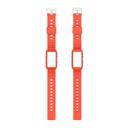 For Fitbit Charge 6 / 5 / 4 / 3 Armor Integrated TPU Watch Band(Orange) by bashfashion