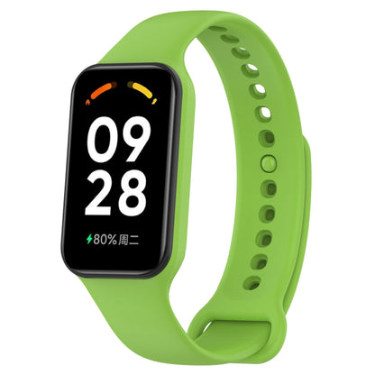 For Xiaomi Mi Band 8 Active Solid Color Integrated Silicone Watch Band(Green) by bashfashion