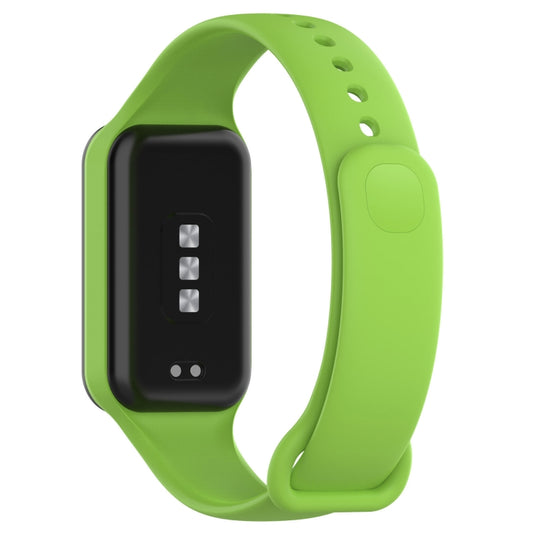 For Xiaomi Mi Band 8 Active Solid Color Integrated Silicone Watch Band(Green) by bashfashion
