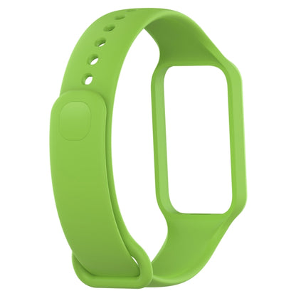 For Xiaomi Mi Band 8 Active Solid Color Integrated Silicone Watch Band(Green) by bashfashion