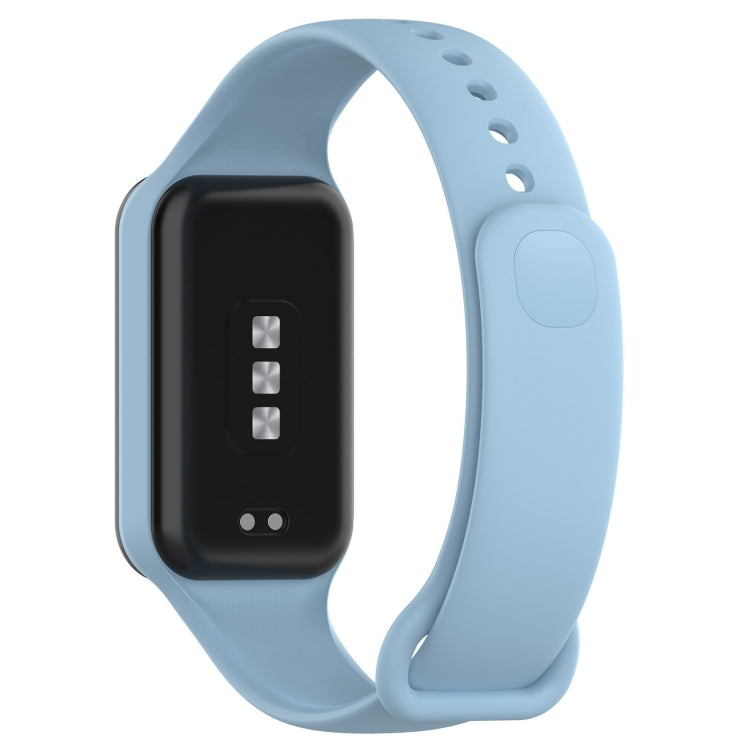 For Xiaomi Mi Band 8 Active Solid Color Integrated Silicone Watch Band(Light Blue) by bashfashion