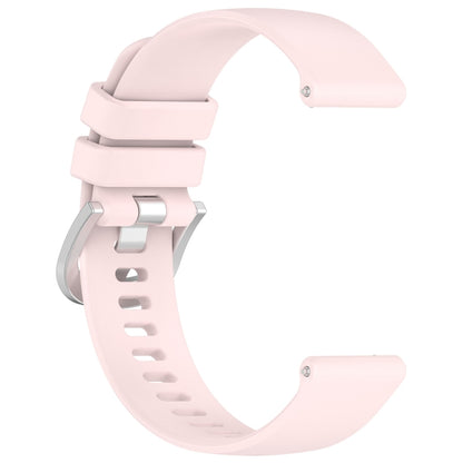 For Garmin VivoMove Trend Liquid Glossy Silver Buckle Silicone Watch Band(Pink) by bashfashion