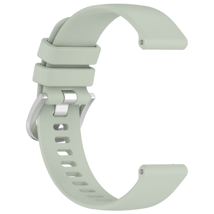 For Garmin VivoMove Trend Liquid Glossy Silver Buckle Silicone Watch Band(Green) by bashfashion