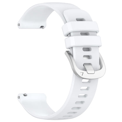 For Garmin Venu SQ2 Liquid Glossy Silver Buckle Silicone Watch Band(White) by bashfashion