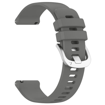 For Garmin Vivomove Sport Liquid Glossy Silver Buckle Silicone Watch Band(Gray) by bashfashion