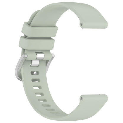 For Garmin Vivomove Sport Liquid Glossy Silver Buckle Silicone Watch Band(Green) by bashfashion