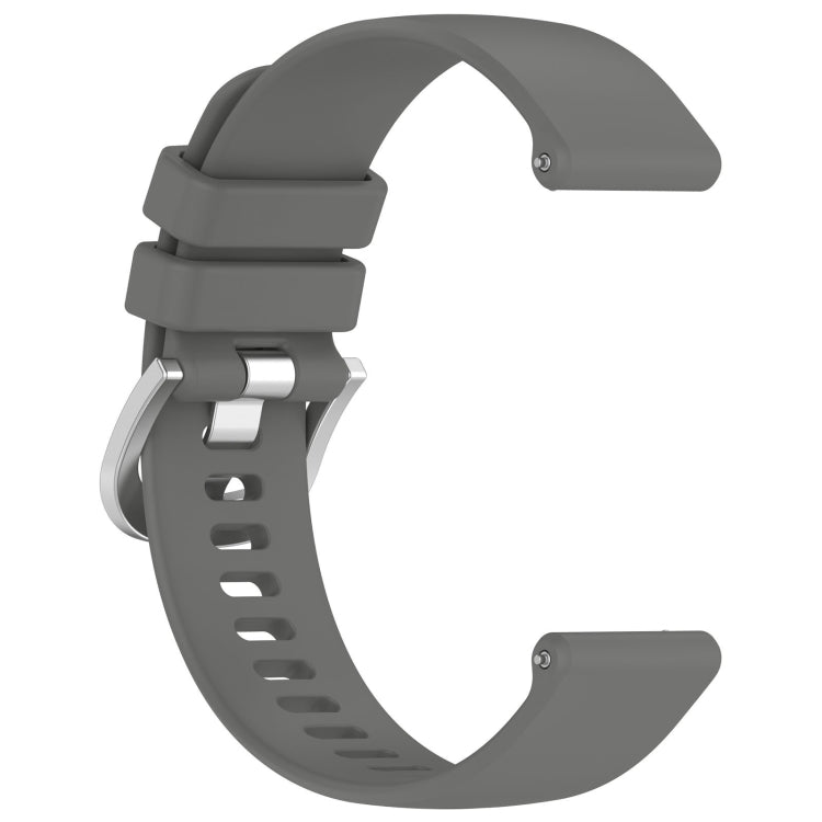 For Garmin Forerunner 158 / 55 Liquid Glossy Silver Buckle Silicone Watch Band(Gray) by bashfashion