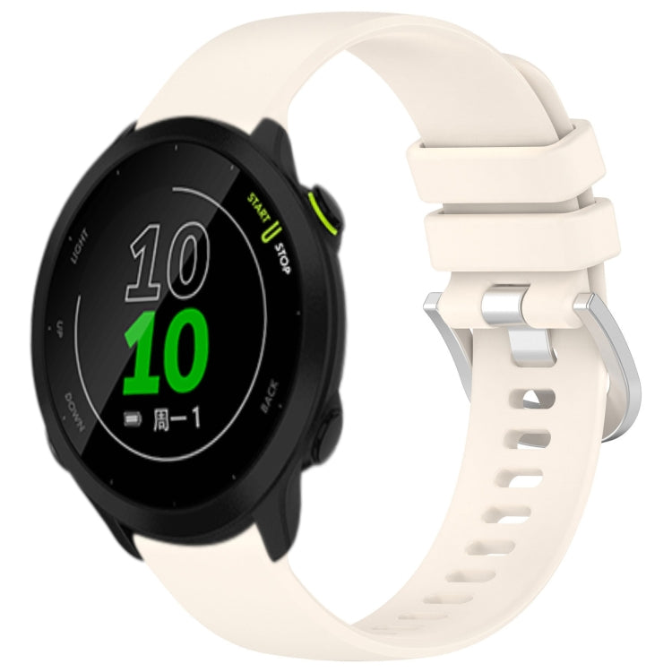 For Garmin Forerunner 158 / 55 Liquid Glossy Silver Buckle Silicone Watch Band(Starlight) by bashfashion