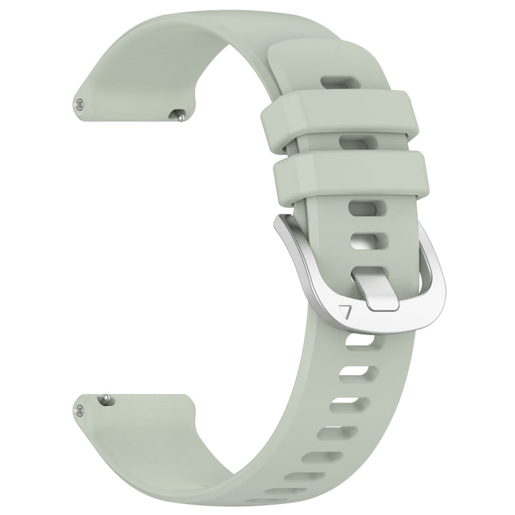 For Garmin Forerunner 158 / 55 Liquid Glossy Silver Buckle Silicone Watch Band(Green) by bashfashion