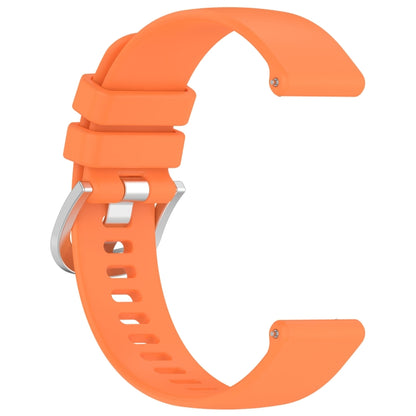 For Garmin Vivomove3 / Garminmove3 Liquid Glossy Silver Buckle Silicone Watch Band(Orange) by bashfashion