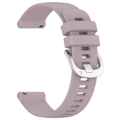 For Garmin Vivomove3 / Garminmove3 Liquid Glossy Silver Buckle Silicone Watch Band(Purple) by bashfashion