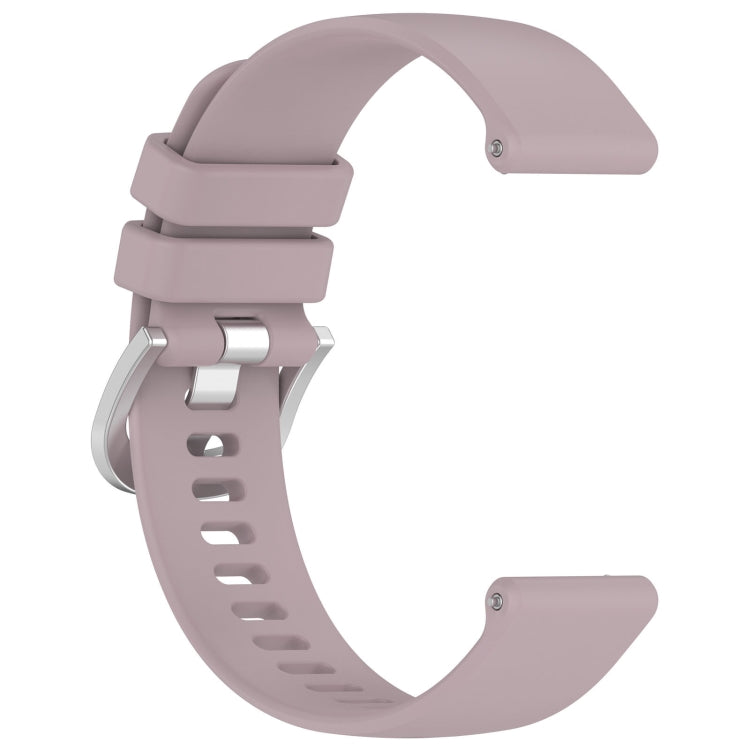 For Garmin Vivomove3 / Garminmove3 Liquid Glossy Silver Buckle Silicone Watch Band(Purple) by bashfashion