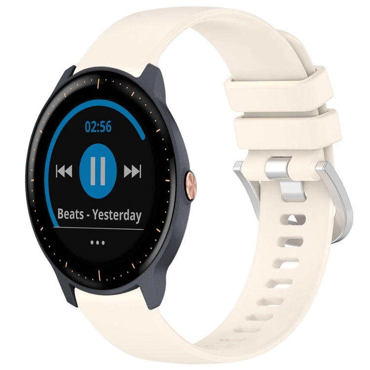 For Garmin Vivoactive3 / 3 Music Liquid Glossy Silver Buckle Silicone Watch Band(Starlight) by bashfashion