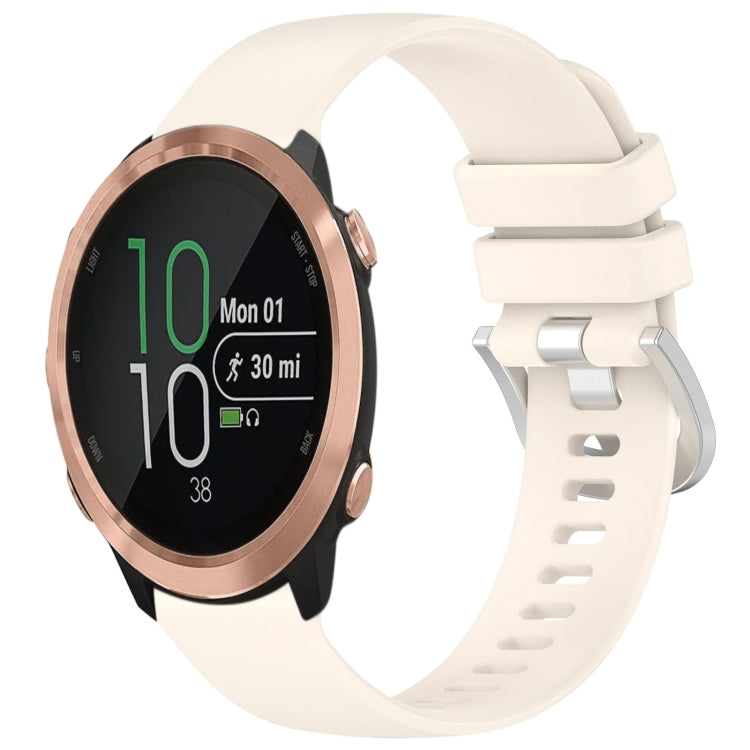 For Garmin Forerunner 645 / 645 Music Liquid Glossy Silver Buckle Silicone Watch Band(Starlight) by bashfashion