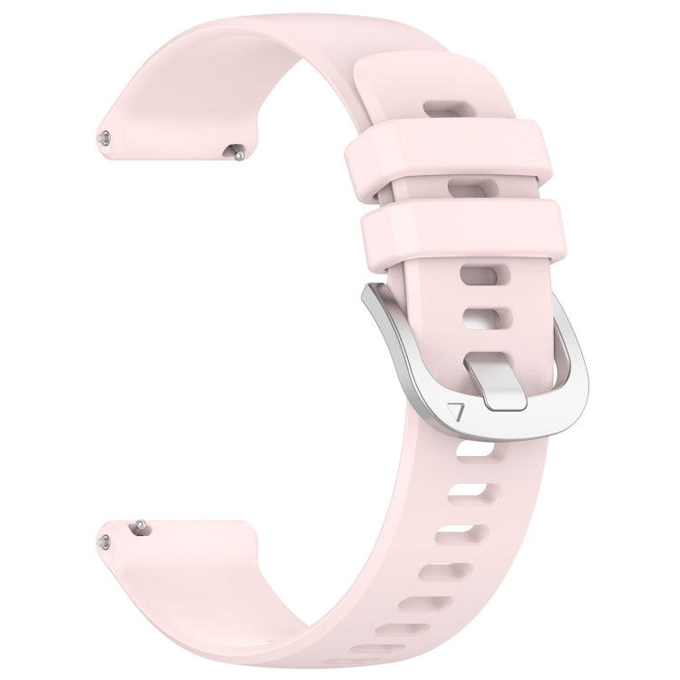 For Garmin Forerunner 645 / 645 Music Liquid Glossy Silver Buckle Silicone Watch Band(Pink) by bashfashion