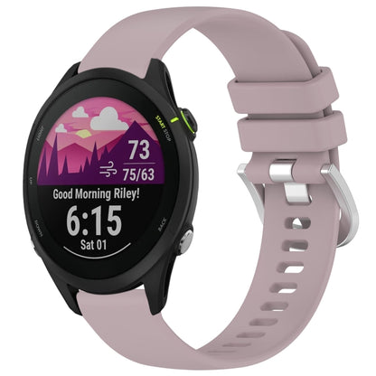 For Garmin Forerunner 255S Music / 255S Liquid Glossy Silver Buckle Silicone Watch Band(Purple) by bashfashion