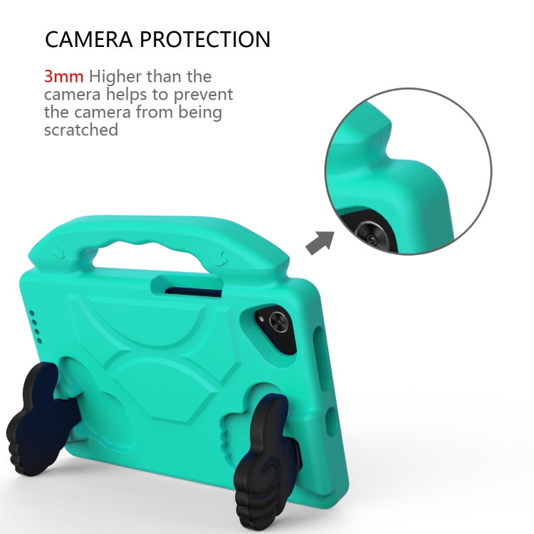 For Samsung Galaxy Tab A11 / A9 Thumb Bracket EVA Shockproof Tablet Case(Glacial Green) by bashfashion