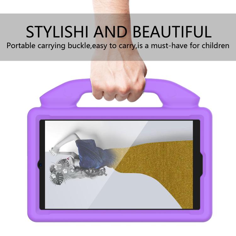 For Samsung Galaxy Tab A11 / A9 Thumb Bracket EVA Shockproof Tablet Case(Light Purple) by bashfashion