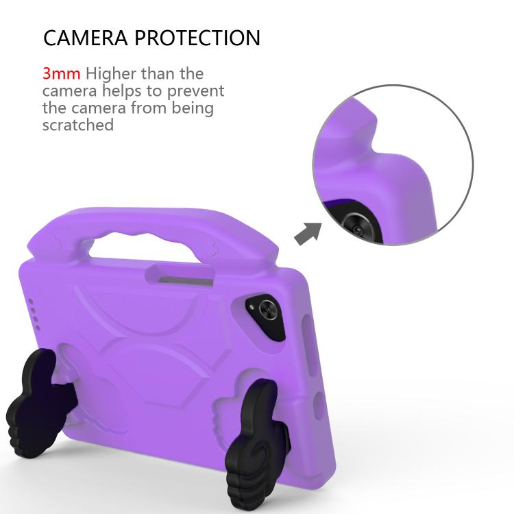 For Samsung Galaxy Tab A11 / A9 Thumb Bracket EVA Shockproof Tablet Case(Light Purple) by bashfashion