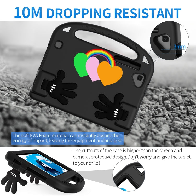 For Samsung Galaxy Tab A11 / A9 Love Small Palm Holder EVA Tablet Case(Black) by bashfashion