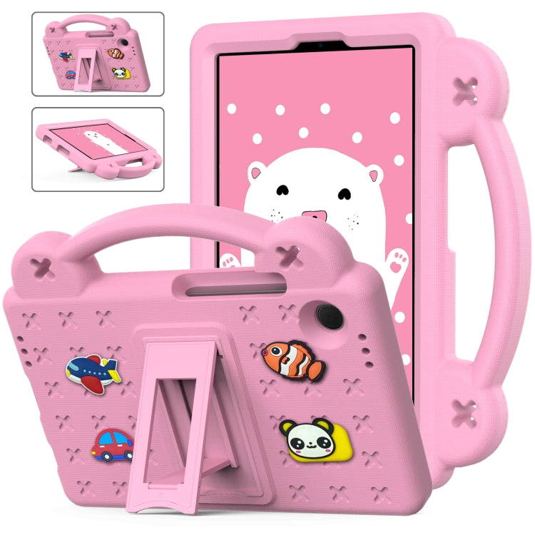 For Samsung Galaxy Tab A9 Handle Kickstand Children EVA Shockproof Tablet Case(Pink) by bashfashion