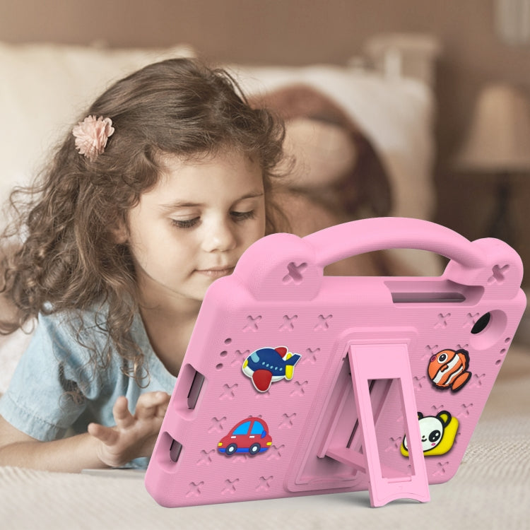 For Samsung Galaxy Tab A9 Handle Kickstand Children EVA Shockproof Tablet Case(Pink) by bashfashion