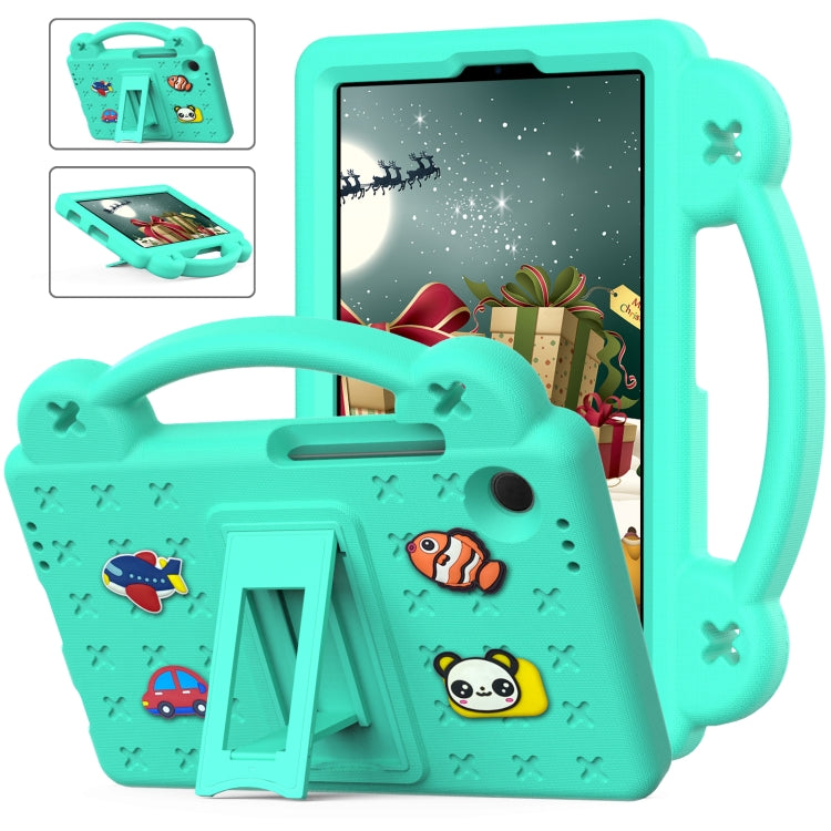 For Samsung Galaxy Tab A9 Handle Kickstand Children EVA Shockproof Tablet Case(Mint Green) by bashfashion