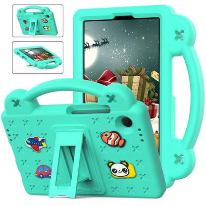 For Samsung Galaxy Tab A9 Handle Kickstand Children EVA Shockproof Tablet Case(Mint Green) by bashfashion
