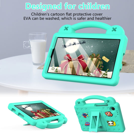 For Samsung Galaxy Tab A9 Handle Kickstand Children EVA Shockproof Tablet Case(Mint Green) by bashfashion