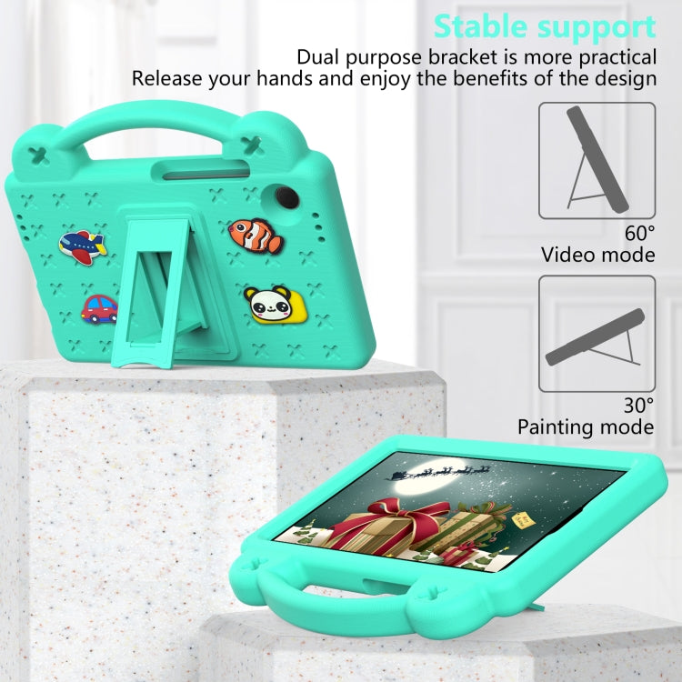 For Samsung Galaxy Tab A9 Handle Kickstand Children EVA Shockproof Tablet Case(Mint Green) by bashfashion