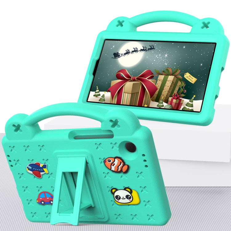 For Samsung Galaxy Tab A9 Handle Kickstand Children EVA Shockproof Tablet Case(Mint Green) by bashfashion