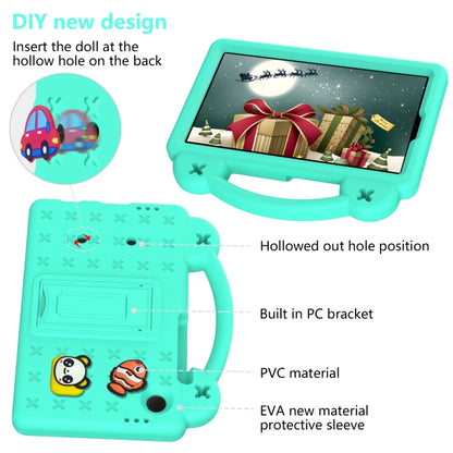 For Samsung Galaxy Tab A9 Handle Kickstand Children EVA Shockproof Tablet Case(Mint Green) by bashfashion