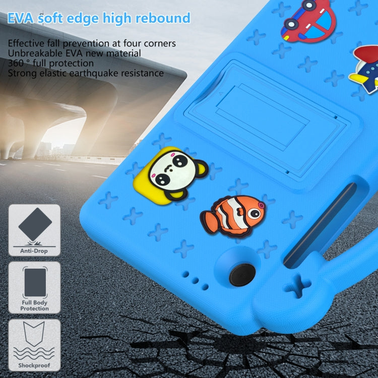 For Samsung Galaxy Tab A9 Handle Kickstand Children EVA Shockproof Tablet Case(Sky Blue) by bashfashion
