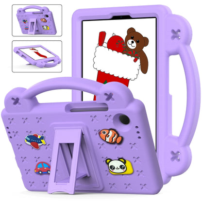 For Samsung Galaxy Tab A9 Handle Kickstand Children EVA Shockproof Tablet Case(Light Purple) by bashfashion