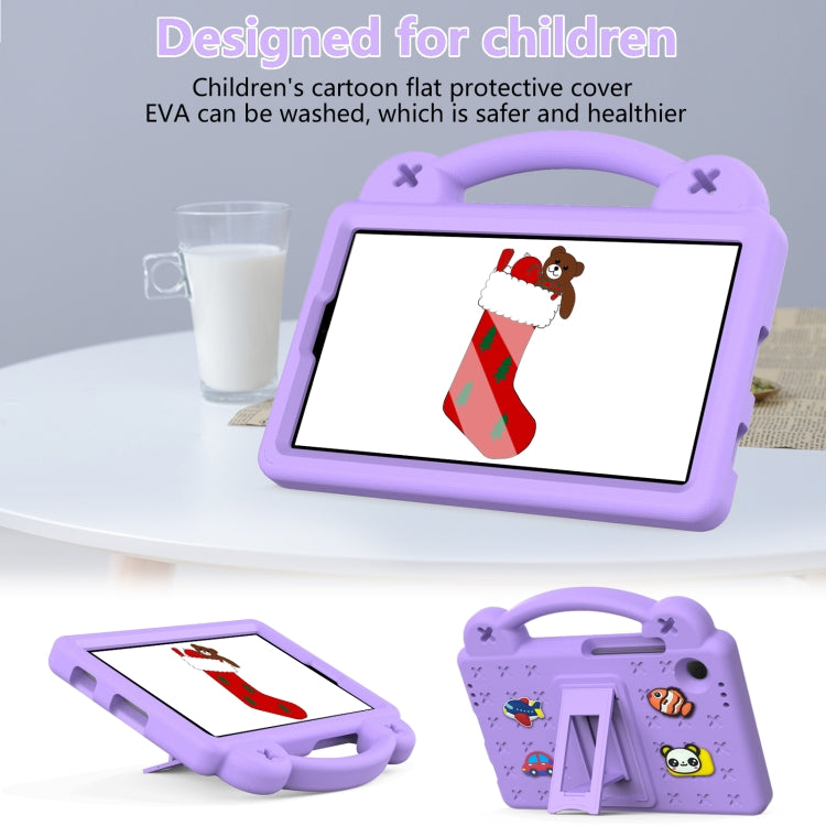 For Samsung Galaxy Tab A9 Handle Kickstand Children EVA Shockproof Tablet Case(Light Purple) by bashfashion