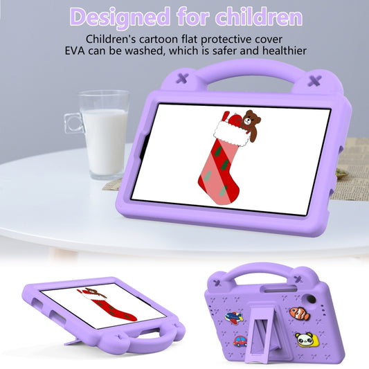 For Samsung Galaxy Tab A9 Handle Kickstand Children EVA Shockproof Tablet Case(Light Purple) by bashfashion