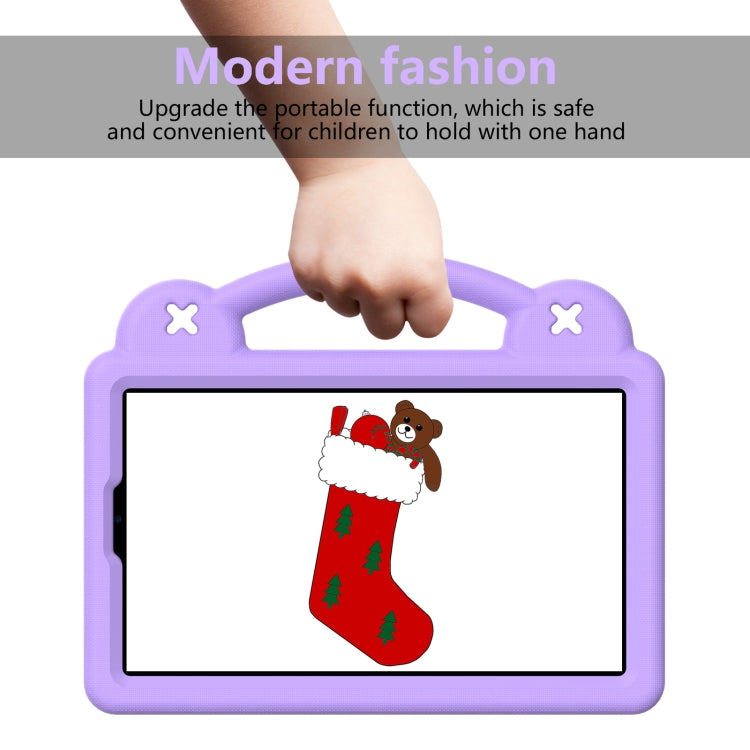 For Samsung Galaxy Tab A9 Handle Kickstand Children EVA Shockproof Tablet Case(Light Purple) by bashfashion