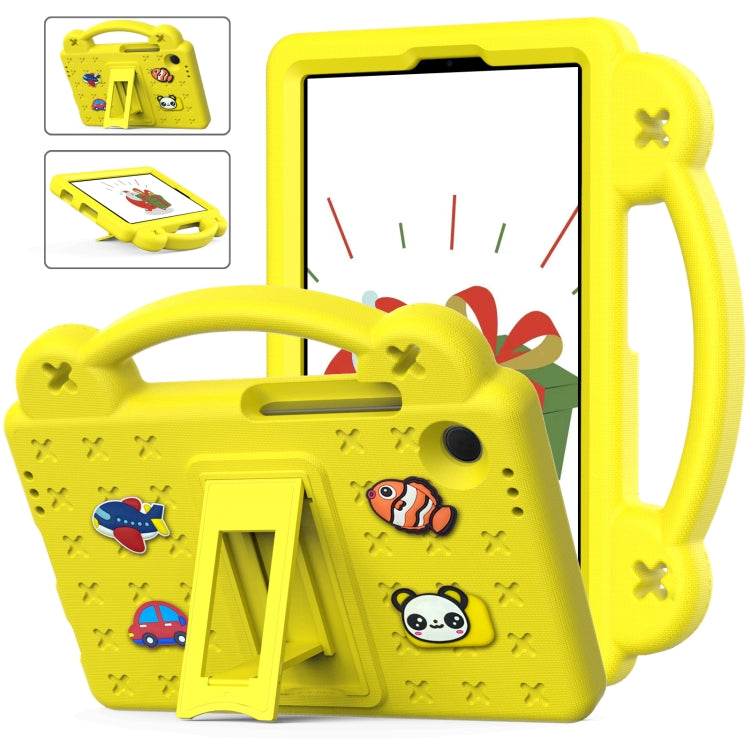 For Samsung Galaxy Tab A9 Handle Kickstand Children EVA Shockproof Tablet Case(Yellow) by bashfashion