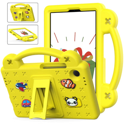 For Samsung Galaxy Tab A9 Handle Kickstand Children EVA Shockproof Tablet Case(Yellow) by bashfashion