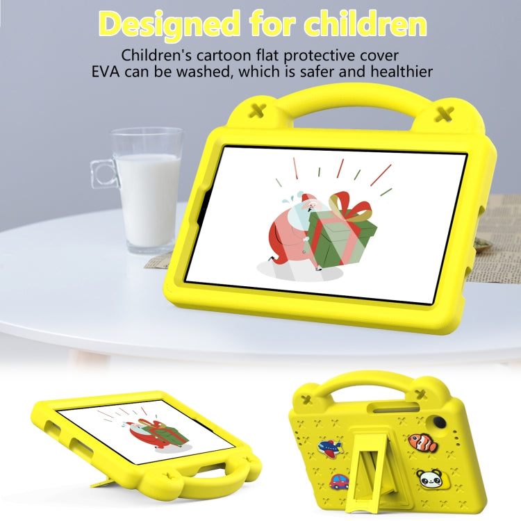 For Samsung Galaxy Tab A9 Handle Kickstand Children EVA Shockproof Tablet Case(Yellow) by bashfashion