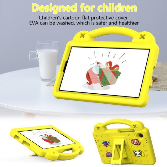 For Samsung Galaxy Tab A9 Handle Kickstand Children EVA Shockproof Tablet Case(Yellow) by bashfashion