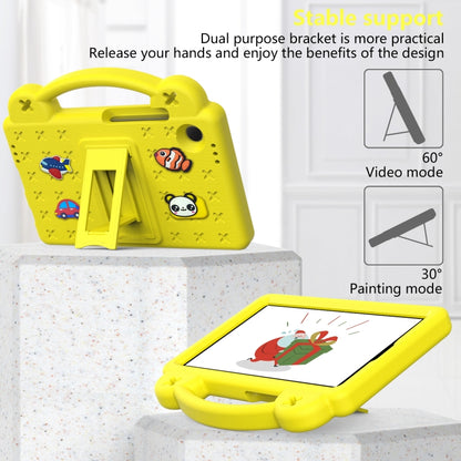 For Samsung Galaxy Tab A9 Handle Kickstand Children EVA Shockproof Tablet Case(Yellow) by bashfashion