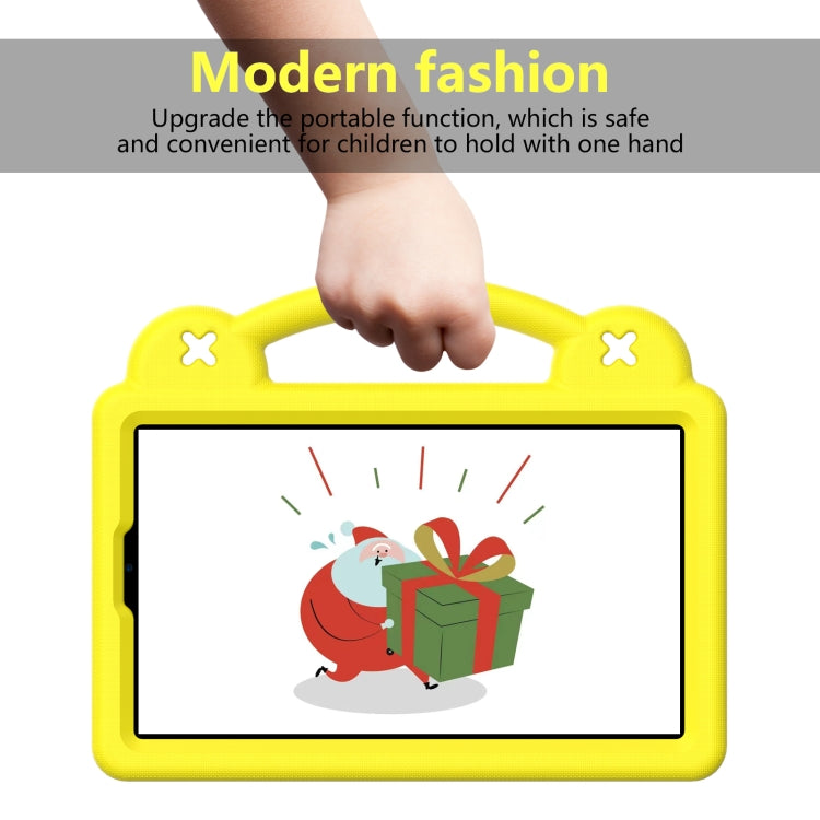 For Samsung Galaxy Tab A9 Handle Kickstand Children EVA Shockproof Tablet Case(Yellow) by bashfashion