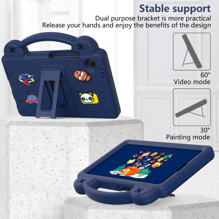 For Samsung Galaxy Tab A9 Handle Kickstand Children EVA Shockproof Tablet Case(Navy Blue) by bashfashion
