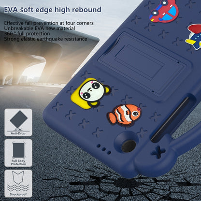 For Samsung Galaxy Tab A9 Handle Kickstand Children EVA Shockproof Tablet Case(Navy Blue) by bashfashion